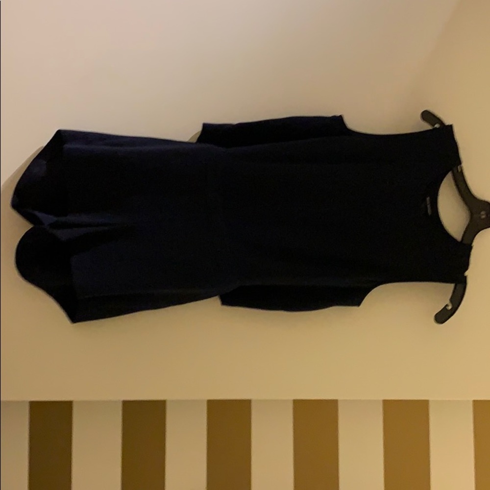Navy blue Club Monaco Romper (with open back)
